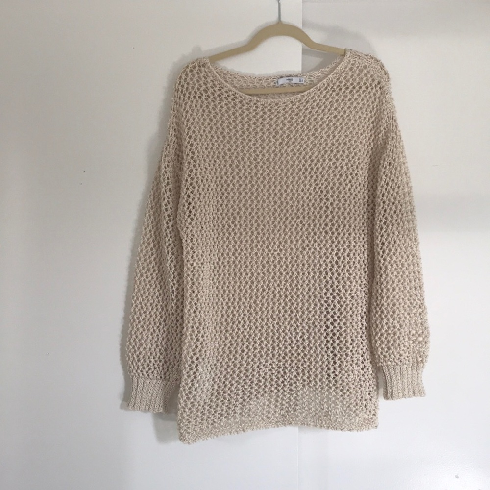 MANGO Netted Sweater